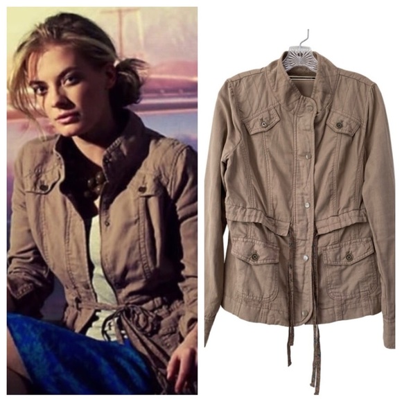 Anthropologie Daughters of the Liberation Tan Anorak Utility Jacket size 6 EUC - Picture 1 of 4